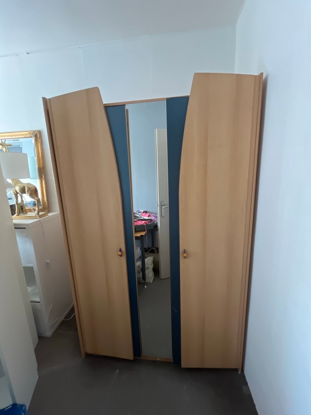 Grote retro kledingkast jaren 70, Huis en Inrichting, Kasten | Kledingkasten, Ophalen, Gebruikt, 100 tot 150 cm, 150 tot 200 cm