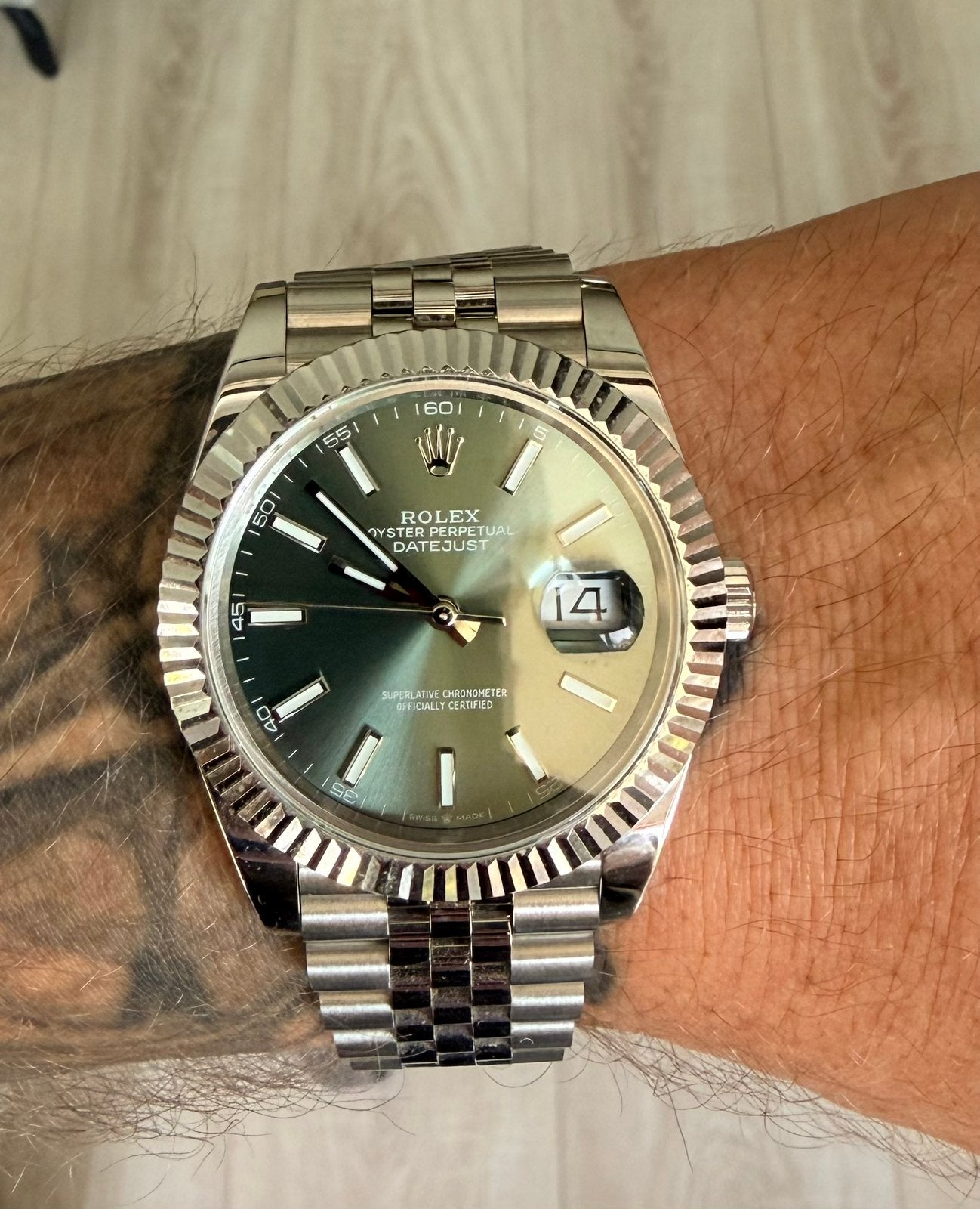 Rolex Datejust Mintgroen (DEZE WEEK 150€), Sieraden, Tassen en Uiterlijk, Horloges | Heren, Ophalen of Verzenden, Zo goed als nieuw