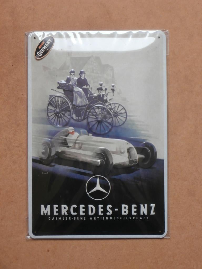 Reclamebord Mercedes - Benz metaal Horeca bar garage mancave, Ophalen of Verzenden, Nieuw, Reclamebord