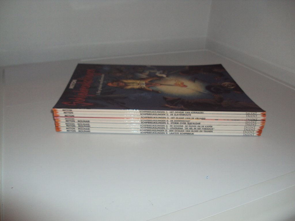 SCHIPBREUKELINGEN - door Mitton - Compl.Serie 1 t/m 9, Complete serie of reeks, Ophalen of Verzenden, Zo goed als nieuw, Mitton