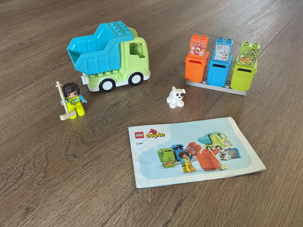Duplo Vuilniswagen, Ophalen, Zo goed als nieuw, Compleet, Duplo