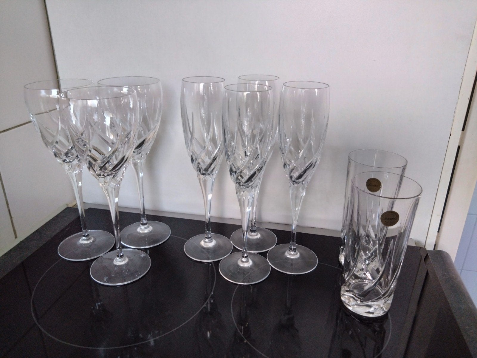 Restanten Toscane kristal water- , wijn- en champagneglazen, Ophalen