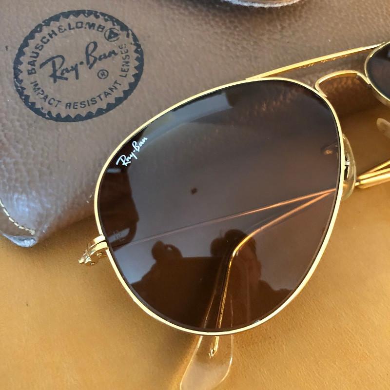 Vintage B&L Ray-Ban Aviator 58mm zonnebril photochromic A1, Ray-Ban USA, Gebruikt, Zonnebril, Overige kleuren