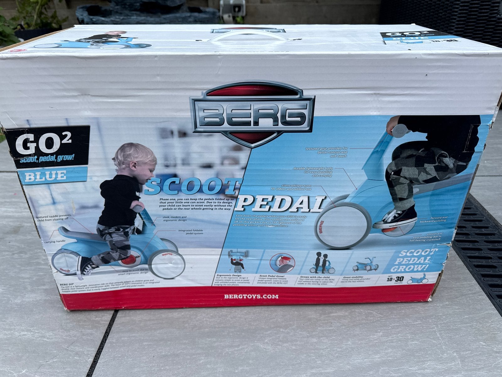 BERG GO2 loopfiets/loopauto blauw 2-in-1 voor kinderen, Ophalen, Zo goed als nieuw, Loopfiets