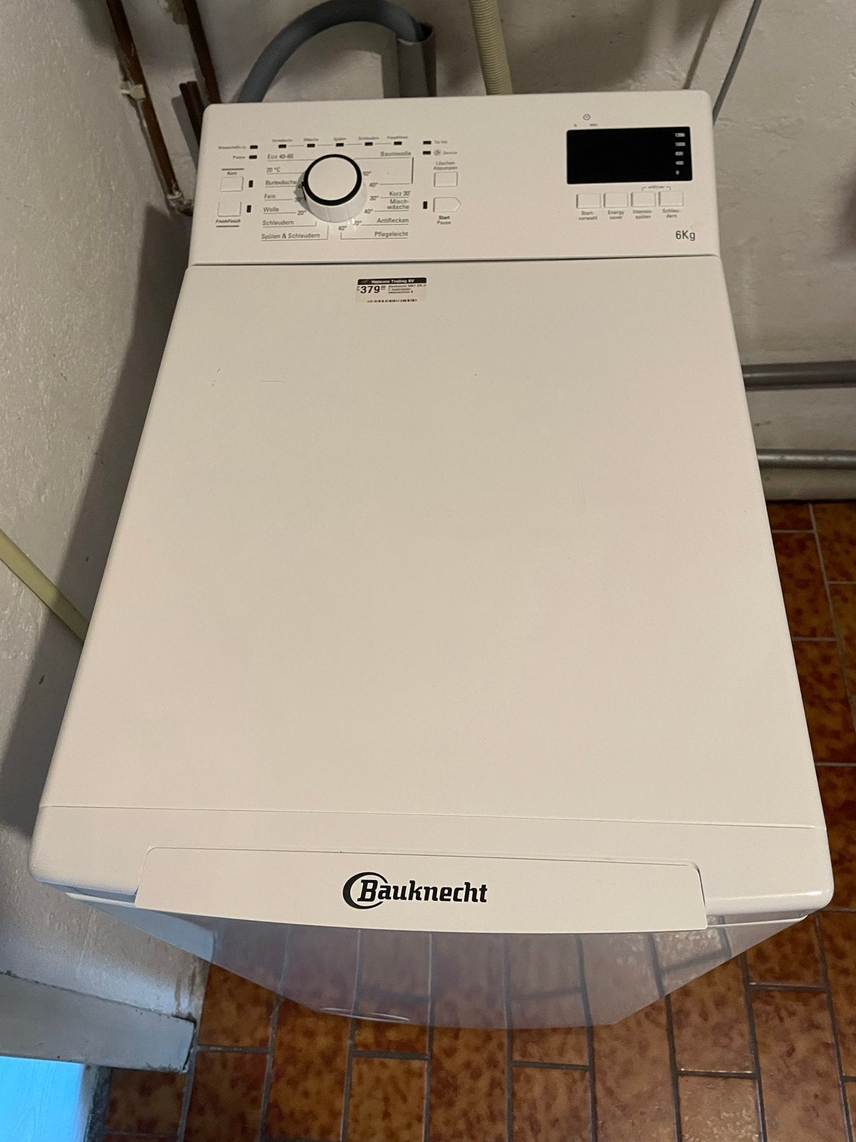 Bauknecht Bovenlader Wasmachine 6kg - Zo goed als nieuw, Witgoed en Apparatuur, Ophalen, 1200 tot 1600 toeren, 4 tot 6 kg, Bovenlader