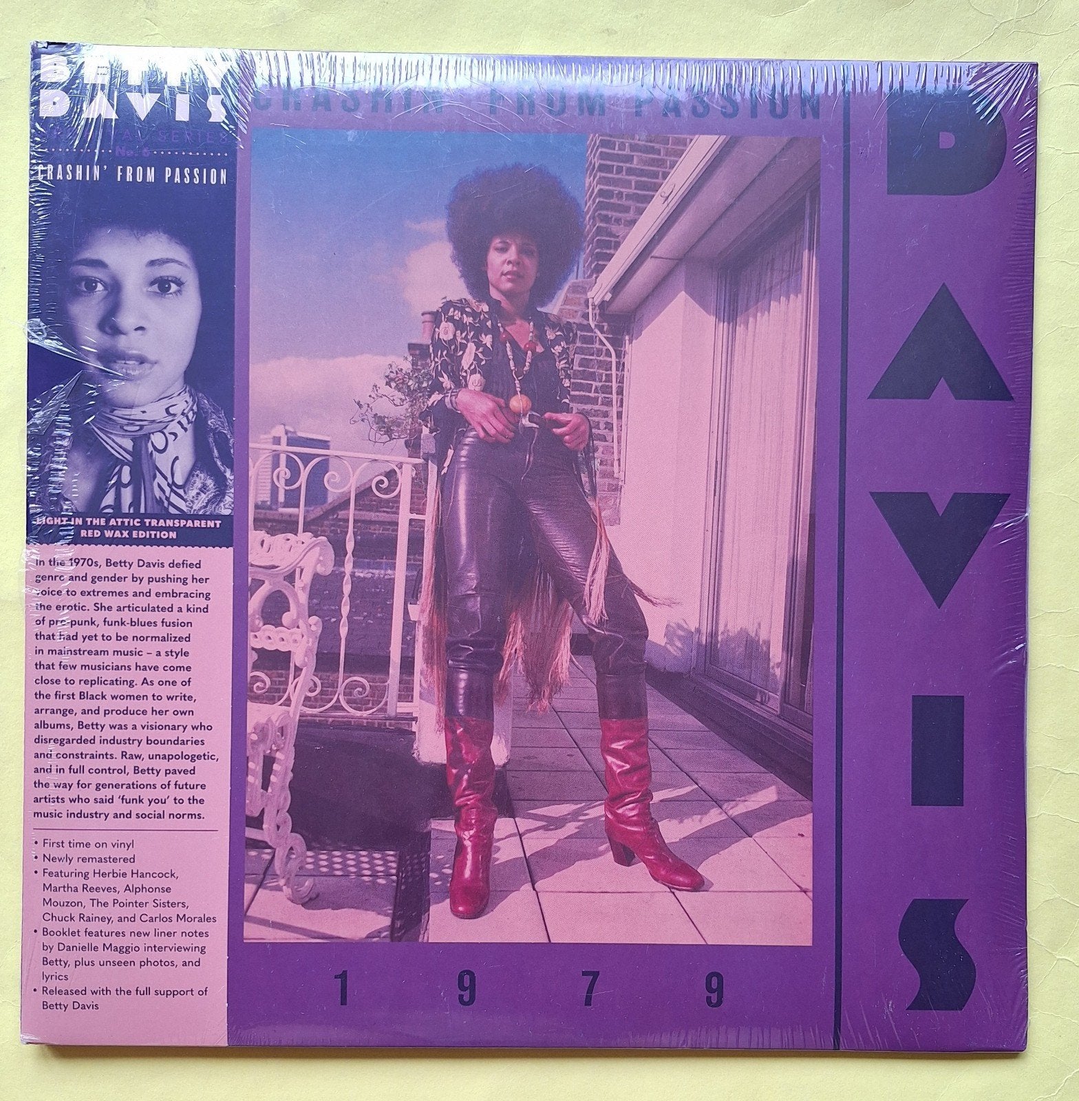 Betty Davis - Crashin' From Passion LP (Red Wax Edition), LP, Reissue, Ophalen of Verzenden, Funk