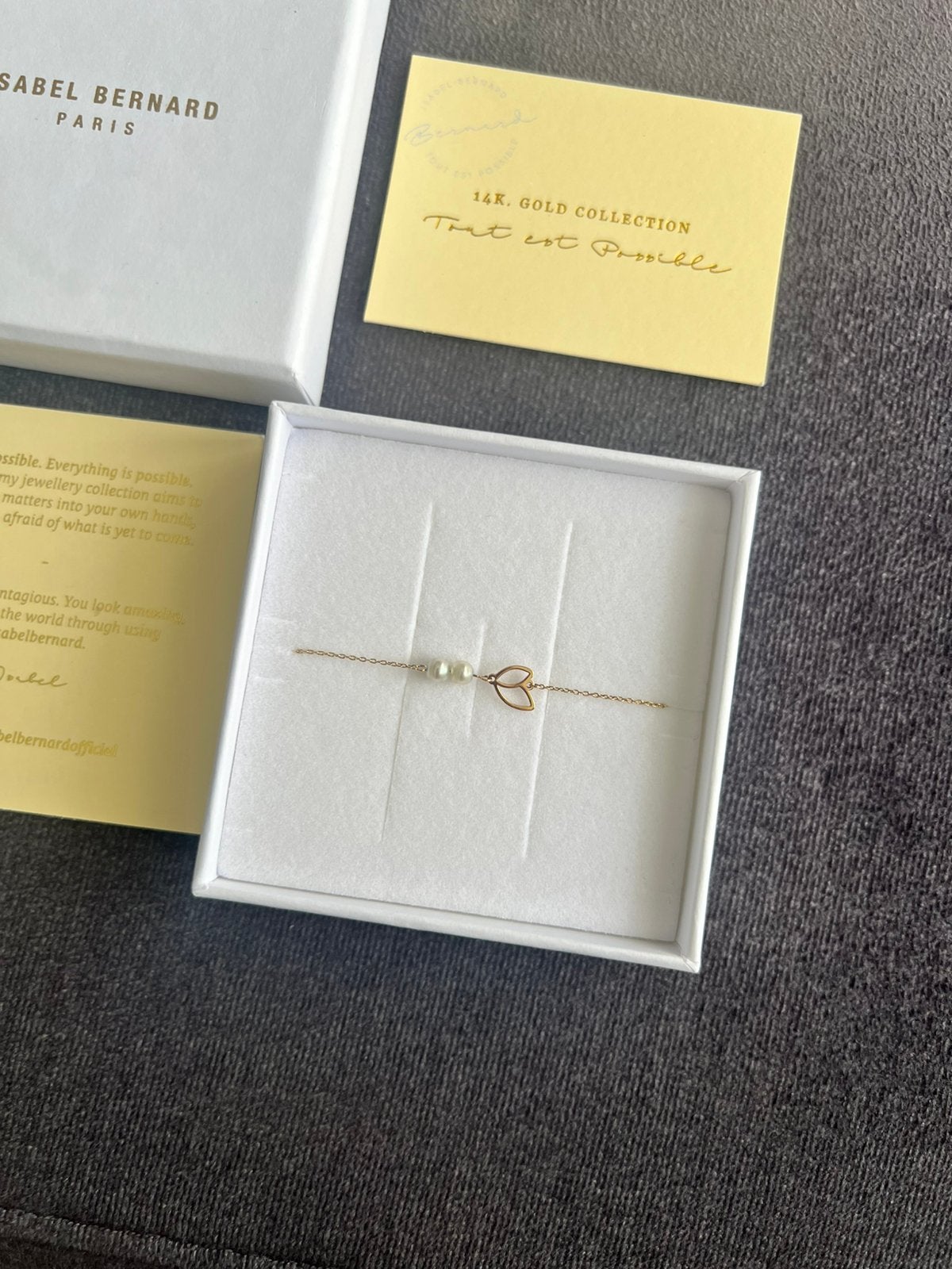 Isabel Bernard 14 Karaat Gouden Armband, Sieraden, Tassen en Uiterlijk, Armbanden, Met bedels of kralen, Ophalen of Verzenden
