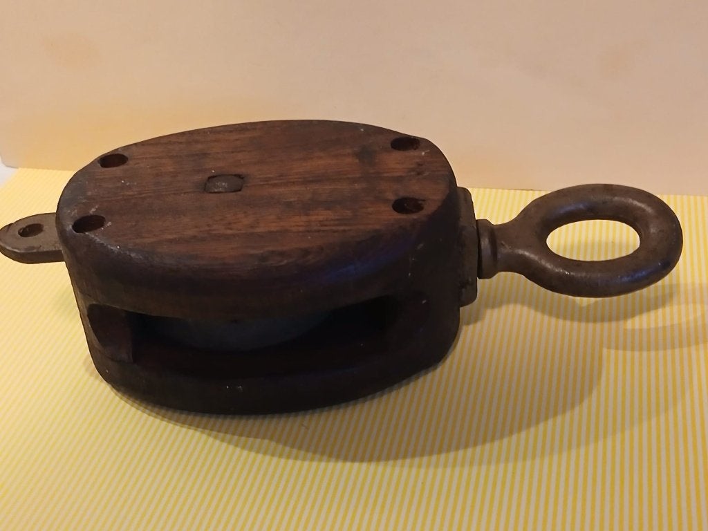 Antieke Houten Katrol/Takelblok of Snatch Block, Ophalen of Verzenden