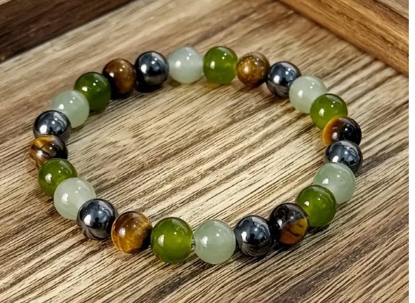 Boheemse natuursteen armband., Verzenden, Nieuw, Overige kleuren, Overige materialen