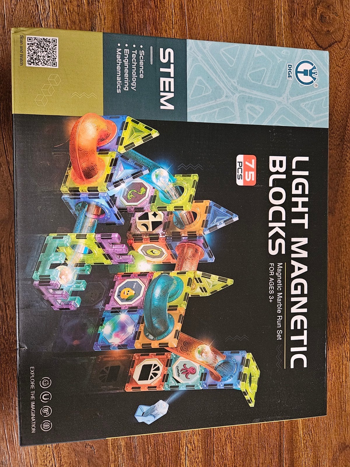 stem Light magnetic blocks 75 stuks, Ophalen of Verzenden, Zo goed als nieuw, Overige merken