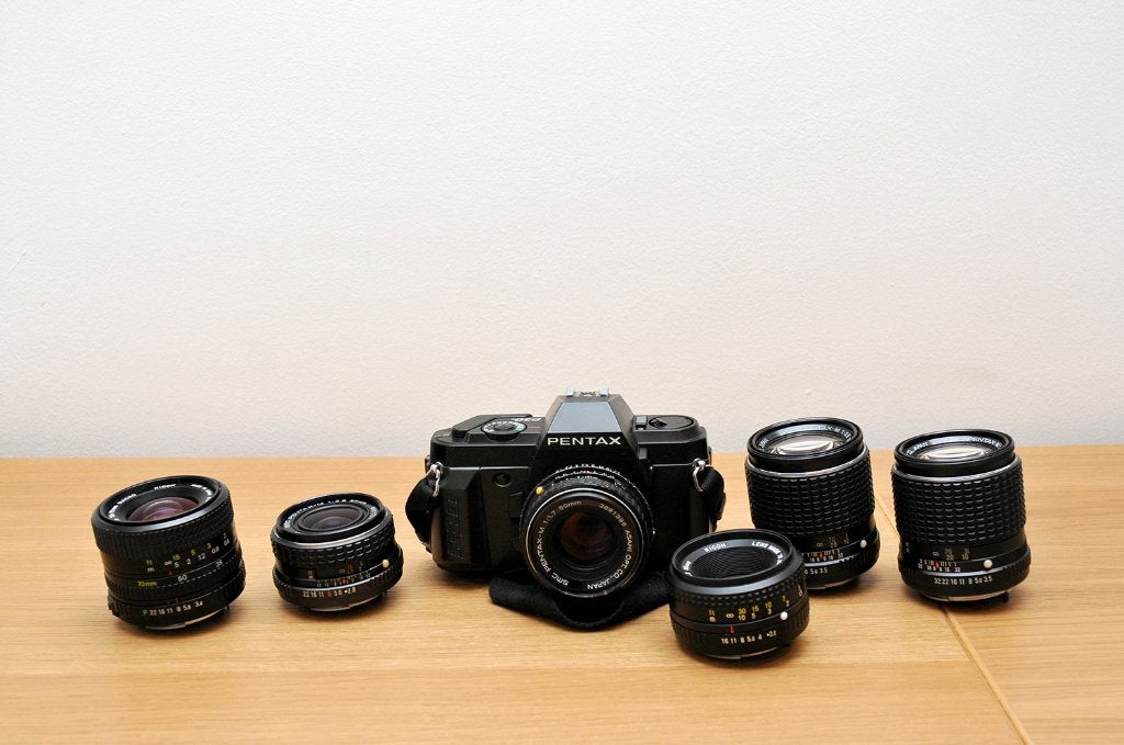 Pentax P30n met verschillende lenzen, Ophalen of Verzenden, Gebruikt, Spiegelreflex, Pentax