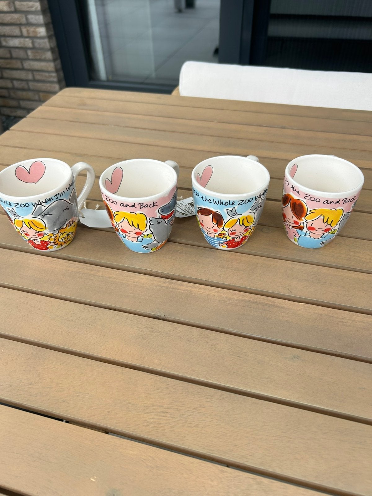 Nieuw blond amsterdam 4 valentijn mokken kopjes koffiekopjes, Huis en Inrichting, Ophalen, Nieuw, Aardewerk, Kop(pen) en/of Schotel(s)