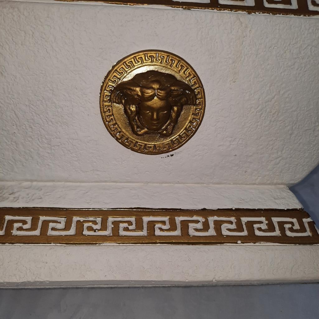 versace stijl bloempot, Tuin en Terras, Rond, Ophalen of Verzenden, Aardewerk, Minder dan 40 cm