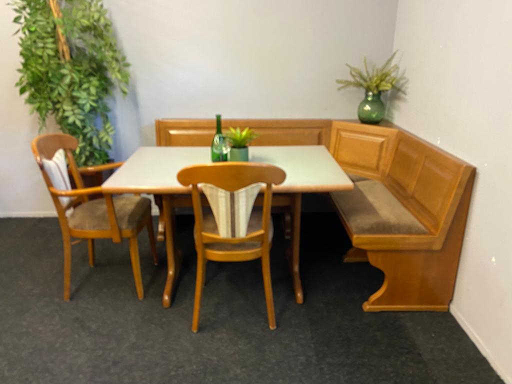 Echte Duitse eethoek Oostenrijkse hoekset zithoek  eettafel, Ophalen, Duitsland oostenrijk uittrektafel uitschuiftafel, Zo goed als nieuw