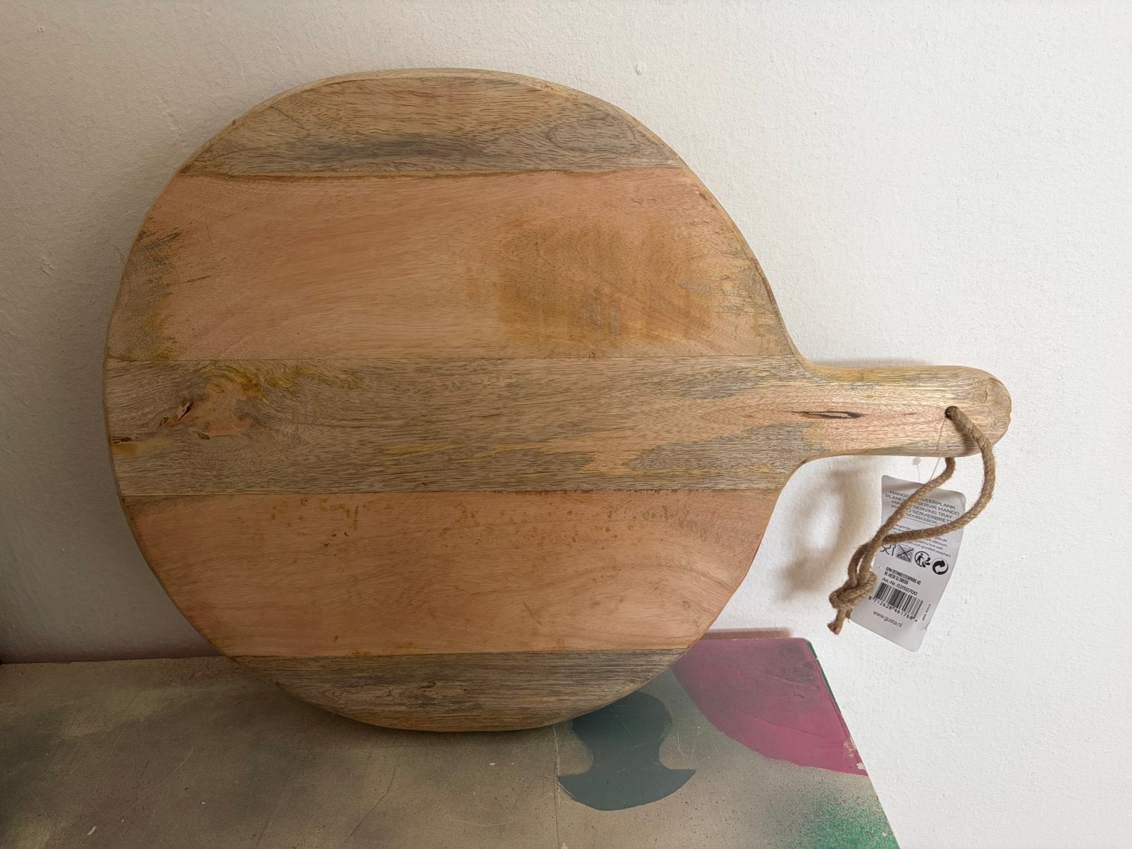 Grote mango serveerplank, Ophalen, Serveerplank, Rond, Nieuw