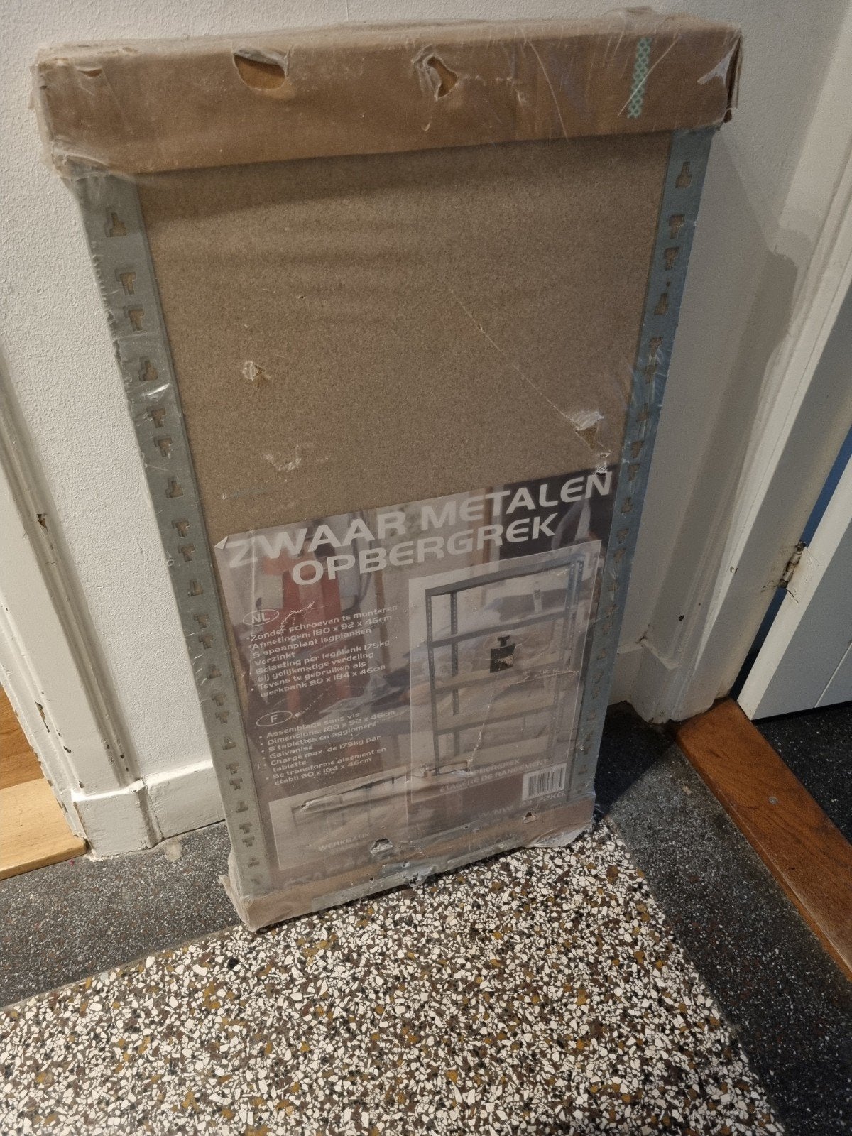 Zwaar metalen opbergrek - 180x92x46cm - 5 legplanken, Ophalen, Nieuw