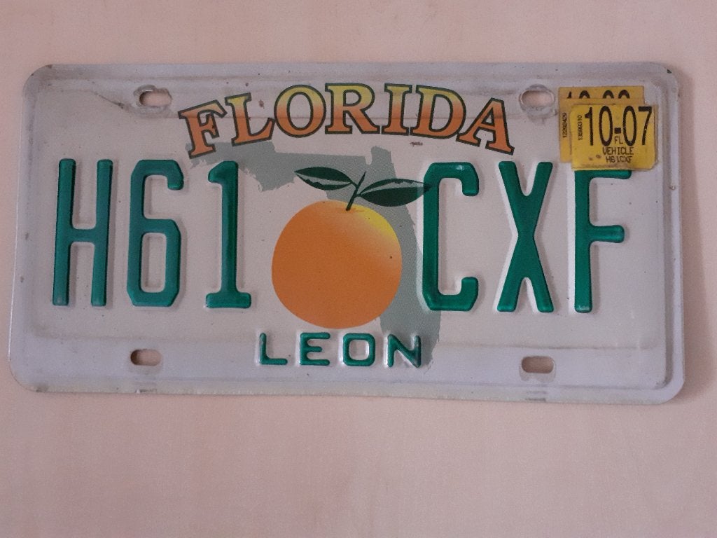 Kentekenplaat Florida Amerika usa., Verzamelen, Ophalen of Verzenden, Gebruikt, Auto's