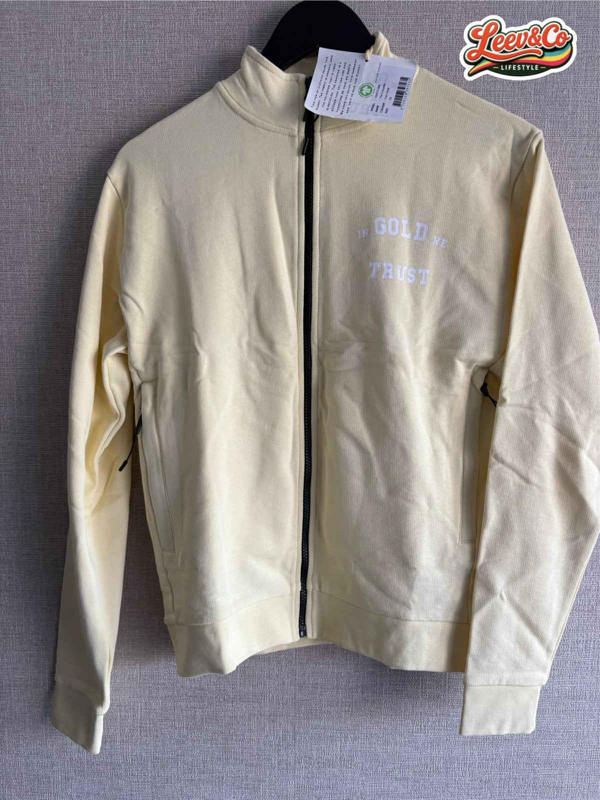 In Gold We Trust The Crocodile Track Jacket - Corn Husk, Gold, Gold, Geel, Nieuw