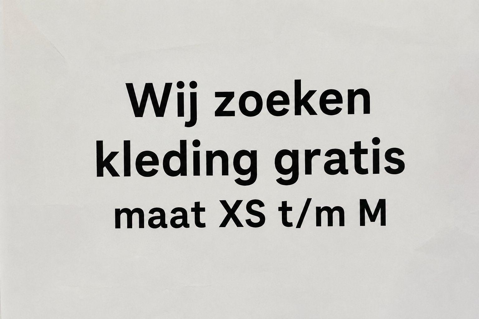 GEZOCHT: Gratis kleding maat XS t/m M in Assen, Ophalen of Verzenden