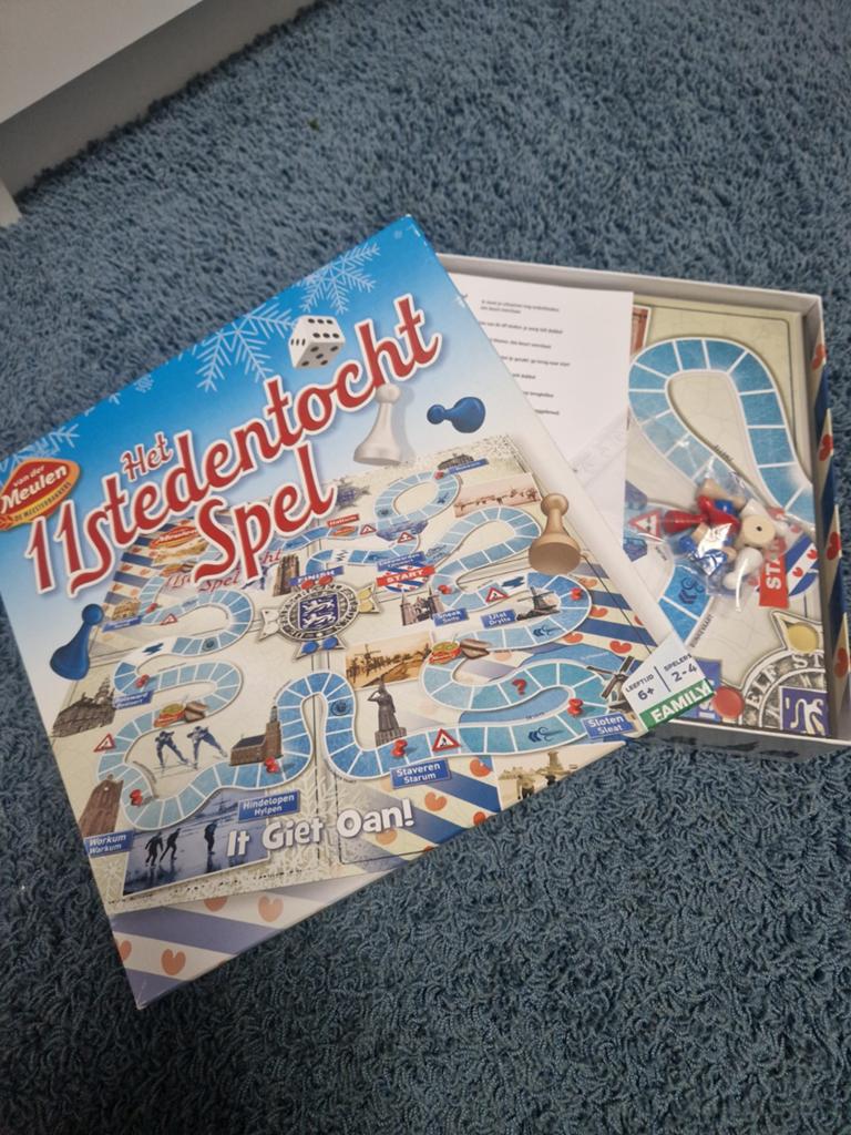 Het 11Stedentocht Spel - Bordspel van Van der Meulen, Een of twee spelers, Ophalen of Verzenden, Gebruikt, Van der Meulen