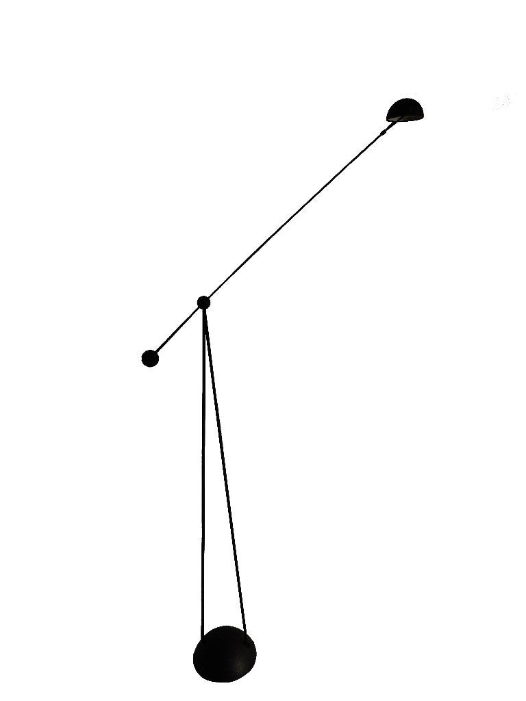 Fantastische vintage Paolo Piva Yuky design vloerlamp, Ophalen, Gebruikt, Metaal, 150 tot 200 cm
