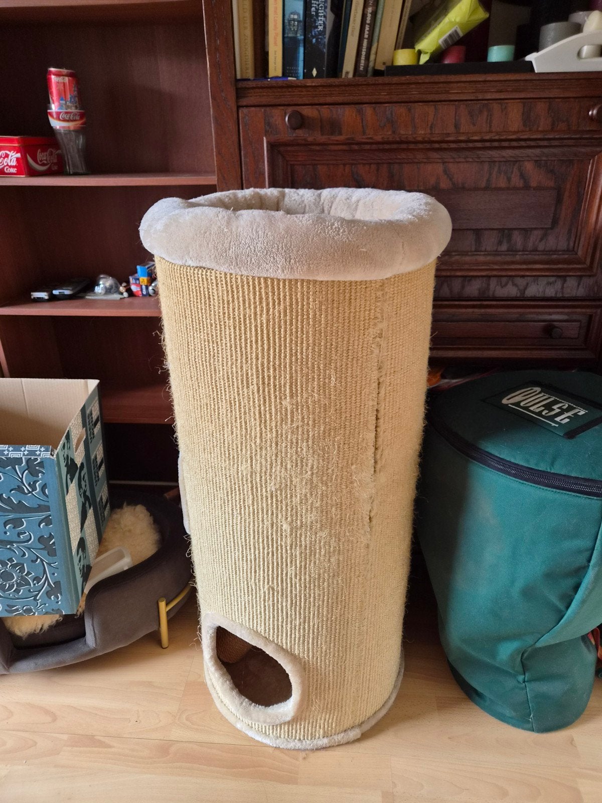 Grote beige krabton krabpaal, Dieren en Toebehoren, Ophalen, Gebruikt, Krabton
