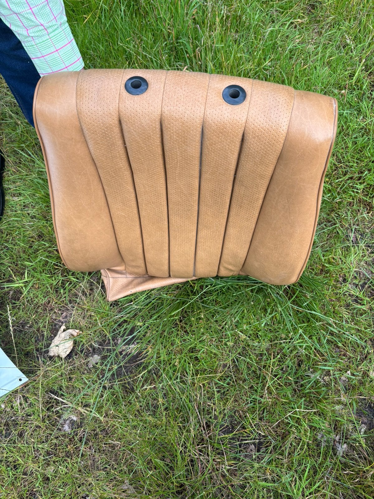 Lederen Rugleuning beige Mercedes w201 190, Auto-onderdelen, Interieur en Bekleding, Ophalen