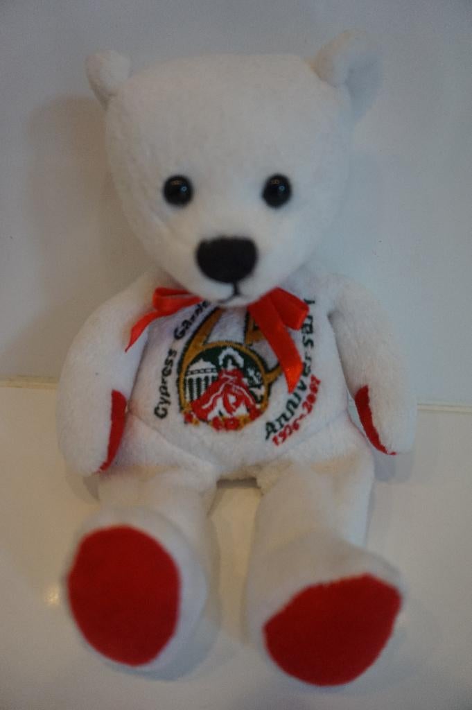 Beer Cypress Gardens 65 jaar - uniek beertje collectors item, Verzamelen, Beren en Cherished Teddies, Nieuw, Stoffen beer, Overige merken