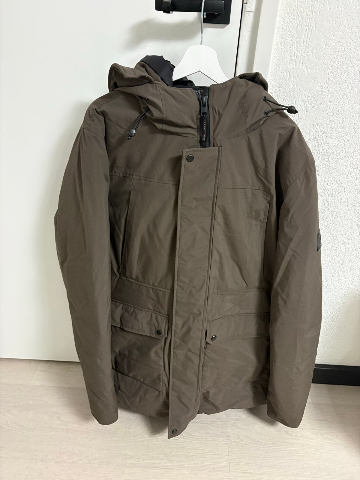 Hallinger winterjas khaki groen - zo goed als nieuw, Ophalen of Verzenden, Zo goed als nieuw, Maat 56/58 (XL), Groen