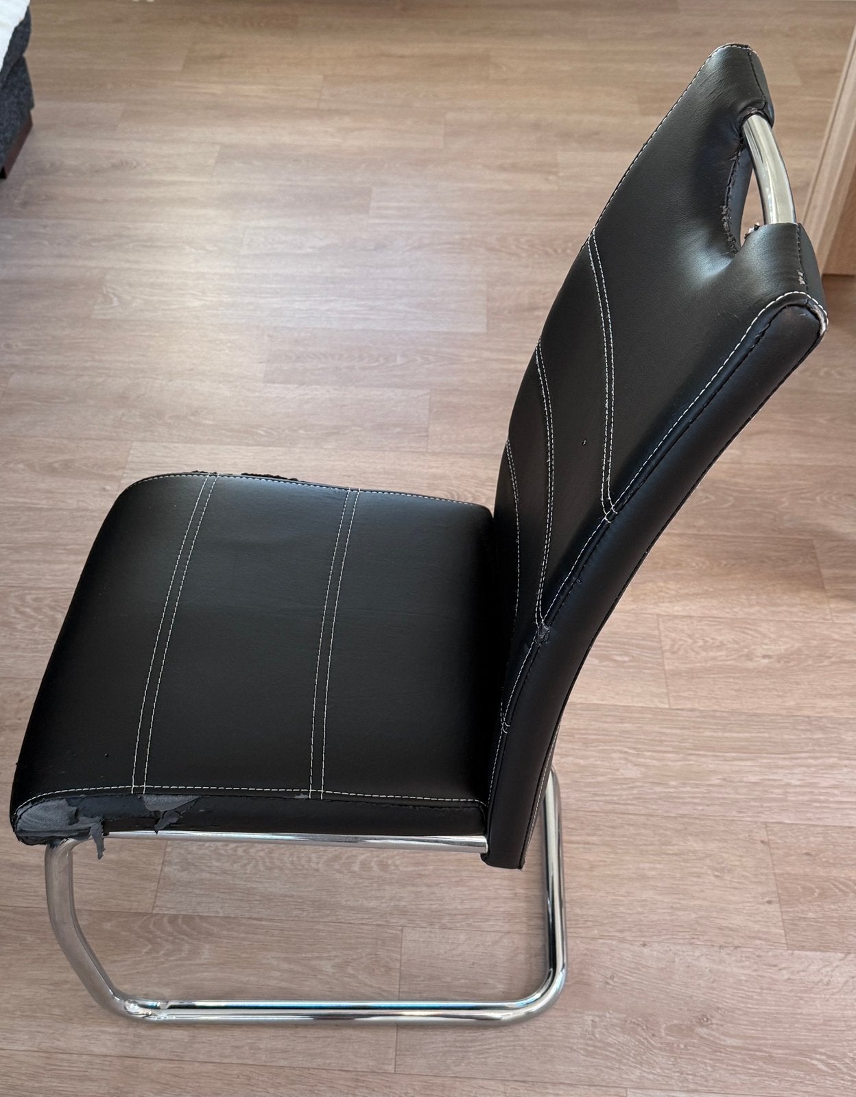 Eetkamer stoelen (4 stuks), Ophalen, Overige materialen, Gebruikt, Zwart