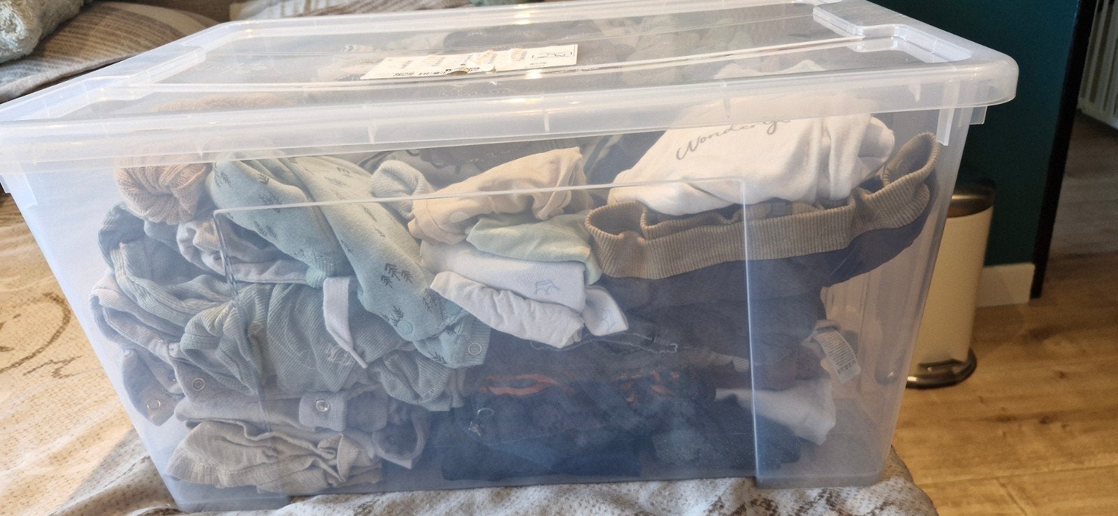 Krat babykleding jongen maat 50, Kinderen en Baby's, Babykleding | Maat 56, Ophalen, Gebruikt, Jongetje
