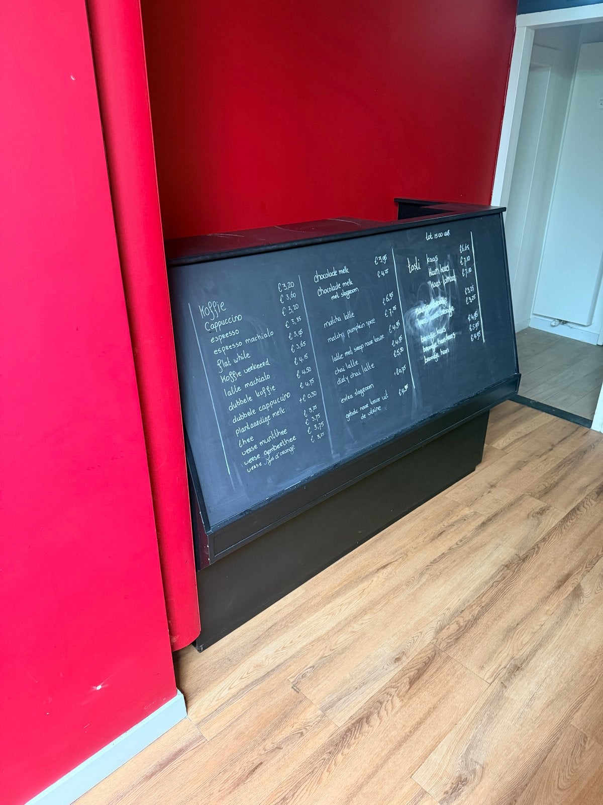 Zwarte toonbank met krijtbord - Ideaal voor horeca, Ophalen