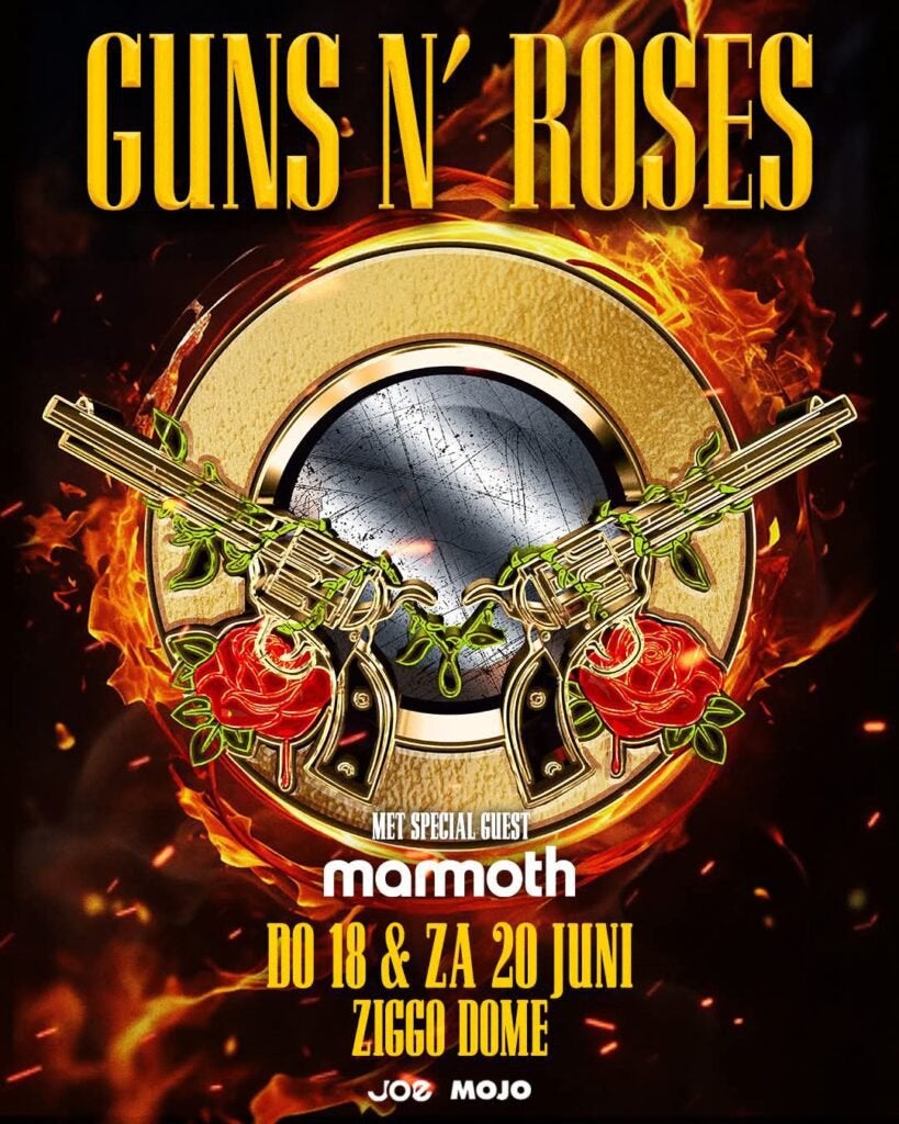 3 kaartjes Guns n Roses 28 Juni antwerpen middenplein, Tickets en Kaartjes, Twee personen, Juni, Rock of Poprock