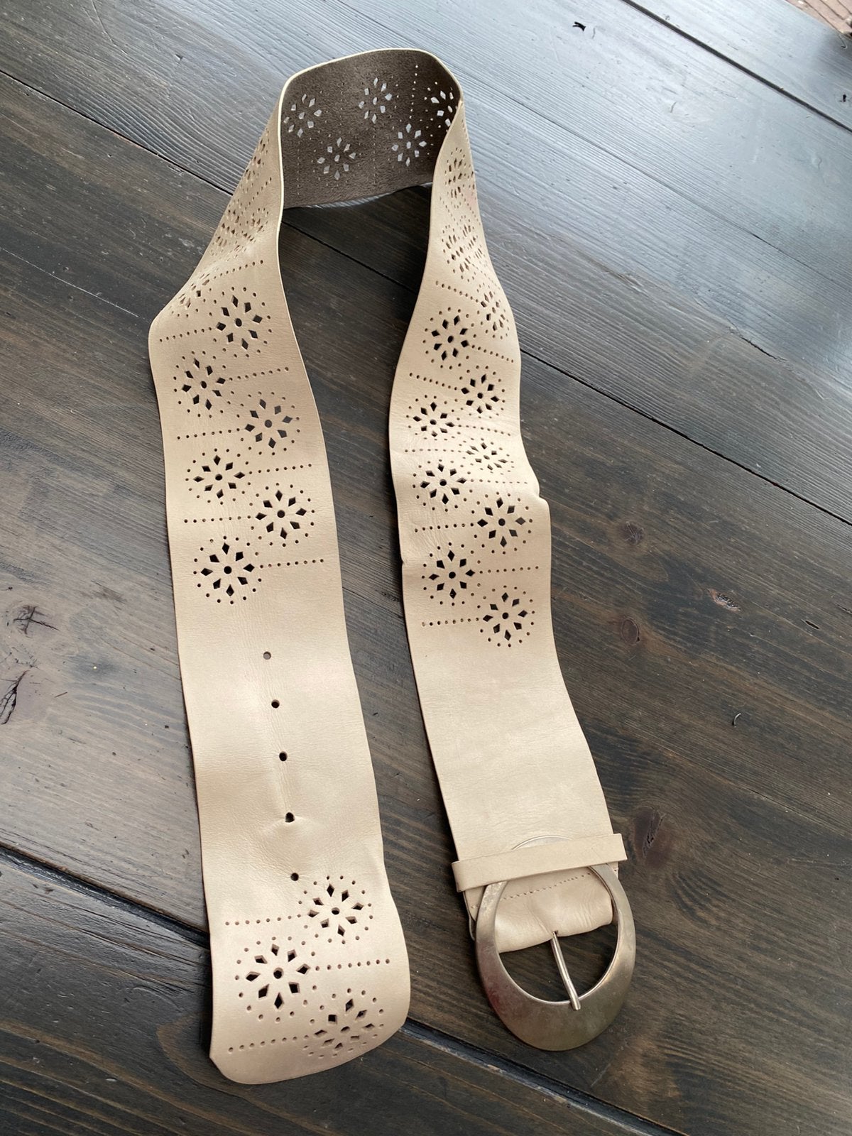 Riem 85 cm merk Bandolera Beige crème, Kleding | Dames, Riemen en Ceinturen, 5 cm of meer, Echt leder, Ophalen of Verzenden, Zo goed als nieuw