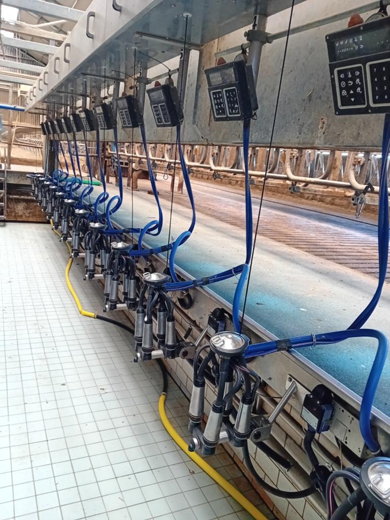 Delaval zij aan zij melkstal 28 stands