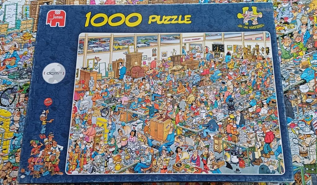 Jan van Haasteren puzzel - Vlooienmarkt (1000 stukjes), Ophalen, 500 t/m 1500 stukjes, Gebruikt, Legpuzzel
