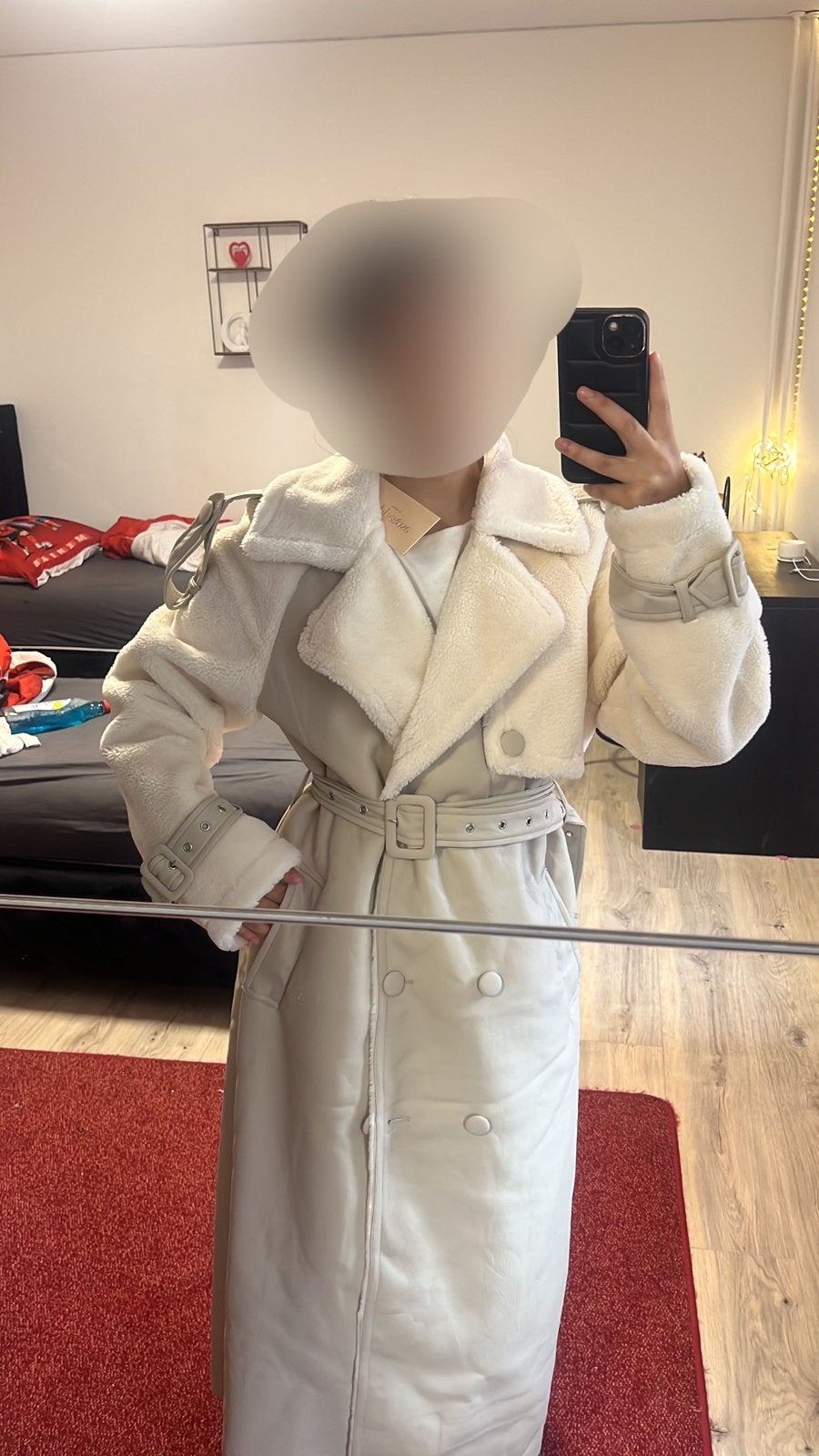 Fluffy trench coat NIEUW, Ophalen of Verzenden, Nieuw, Maat 36 (S), Beige