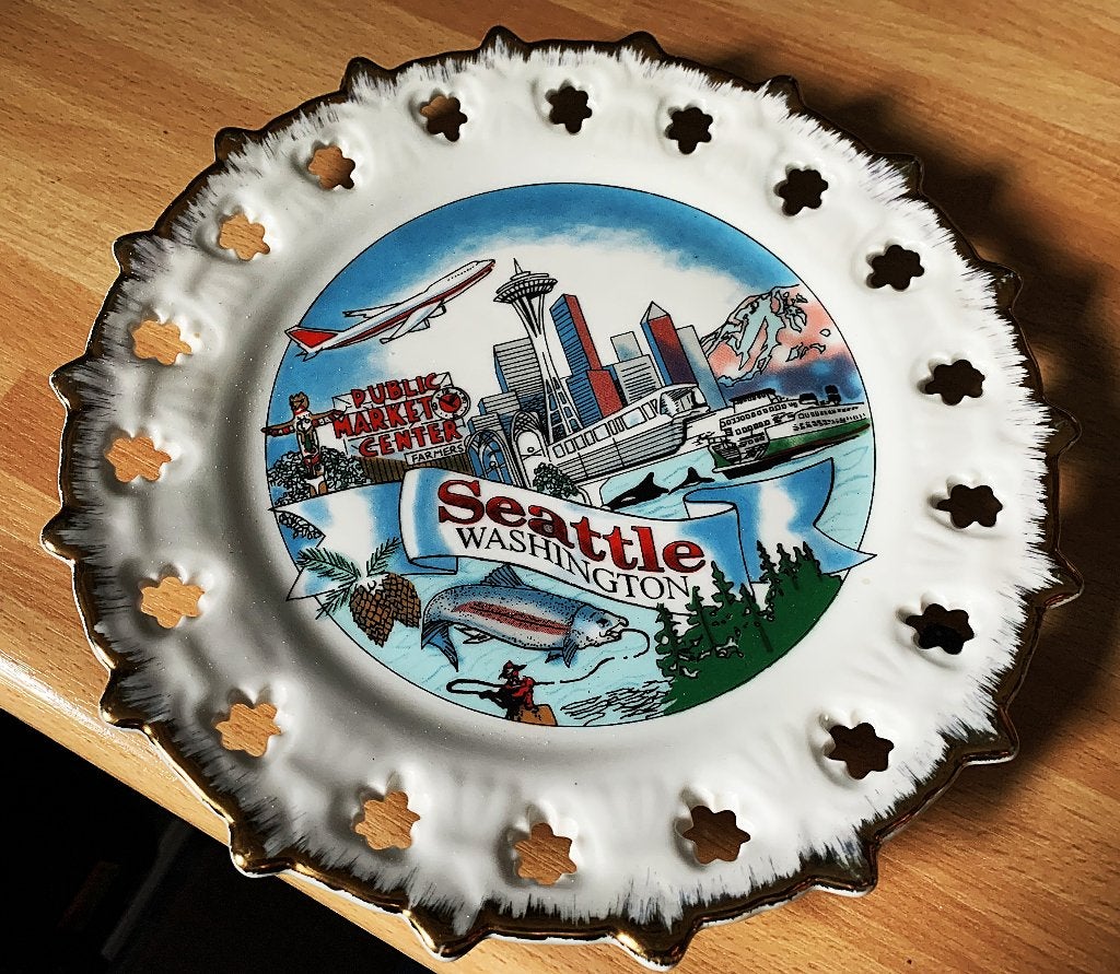 Wandbord "Seattle" Washington, Ophalen