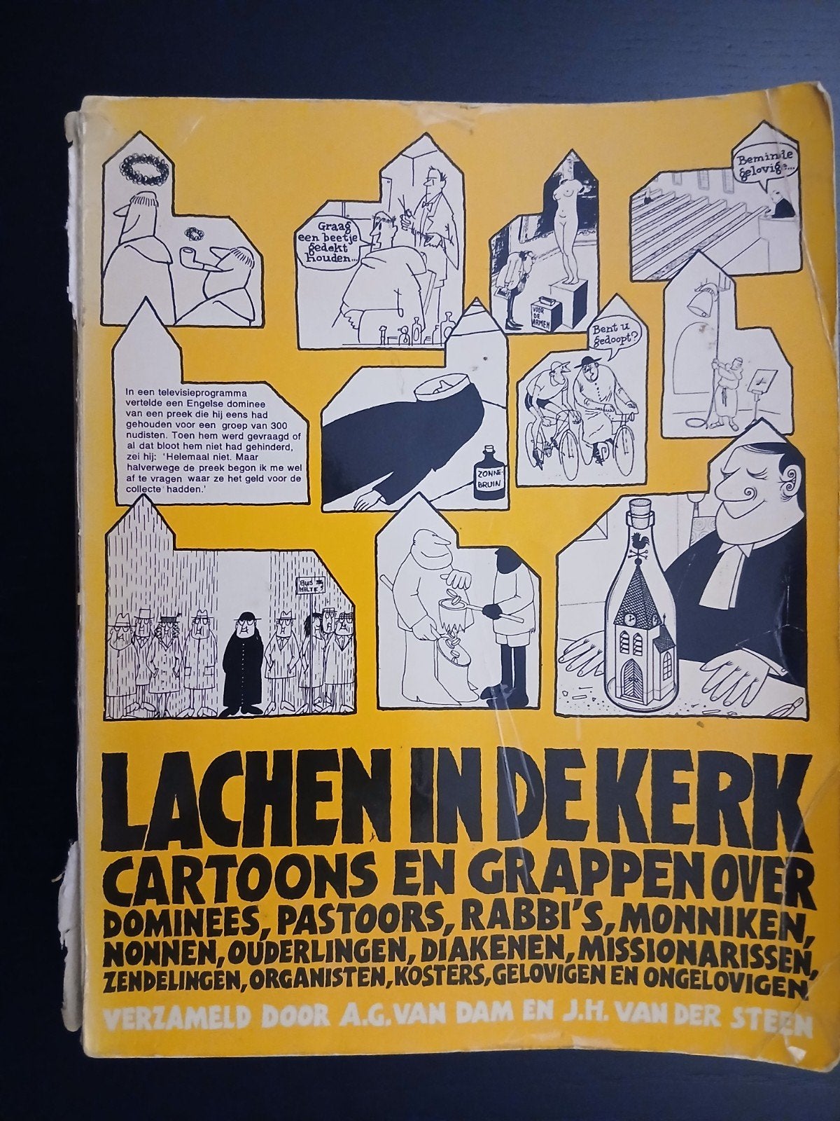 Lachen in de Kerk - Cartoons & Grappen (1977), Boeken, Gelezen, A.G. van Dam, Cartoons, Ophalen of Verzenden