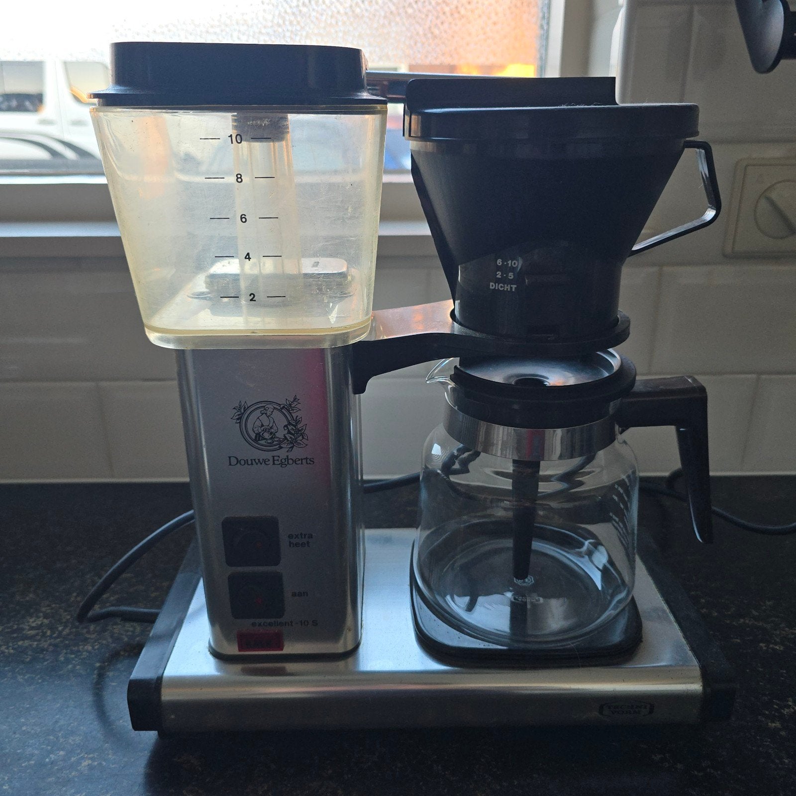 Origineel Vintage Douwe Egberts Koffiezetapparaat, Gebruikt, Koffiemachine, Gemalen koffie, Ophalen of Verzenden
