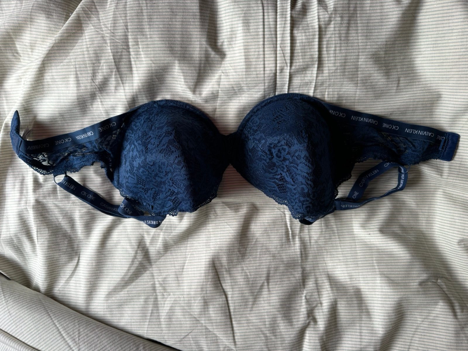 Calvin klein bh maat 85 e, Ophalen of Verzenden, Blauw, BH