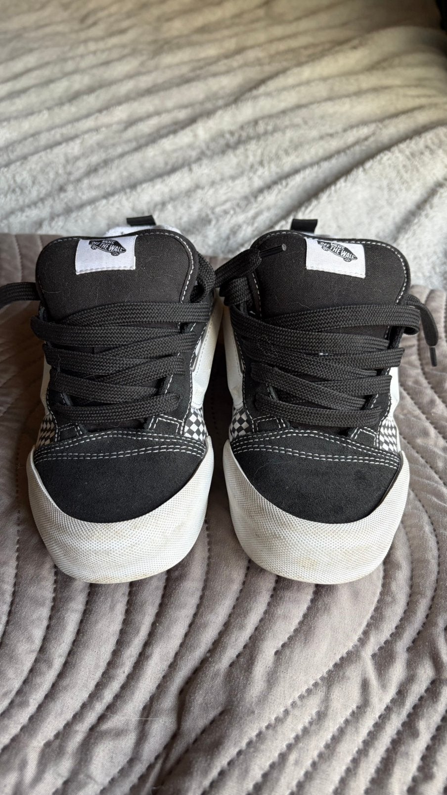 Vans Knu Skool mix checker maat 38, Zwart, Ophalen of Verzenden, Sneakers of Gympen, Zo goed als nieuw