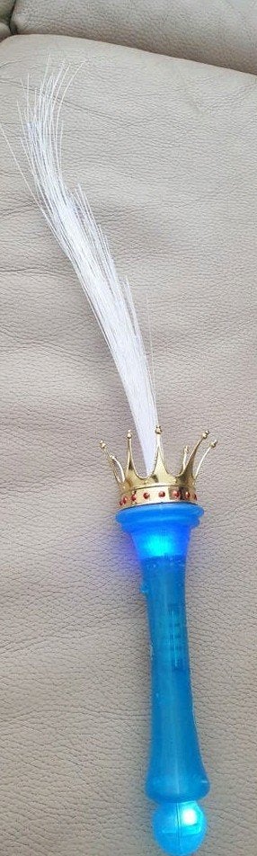 Efteling Aquanura Lichtgevende Toverstaf met Kroon, Ophalen of Verzenden, Zo goed als nieuw, Gebruiksvoorwerp