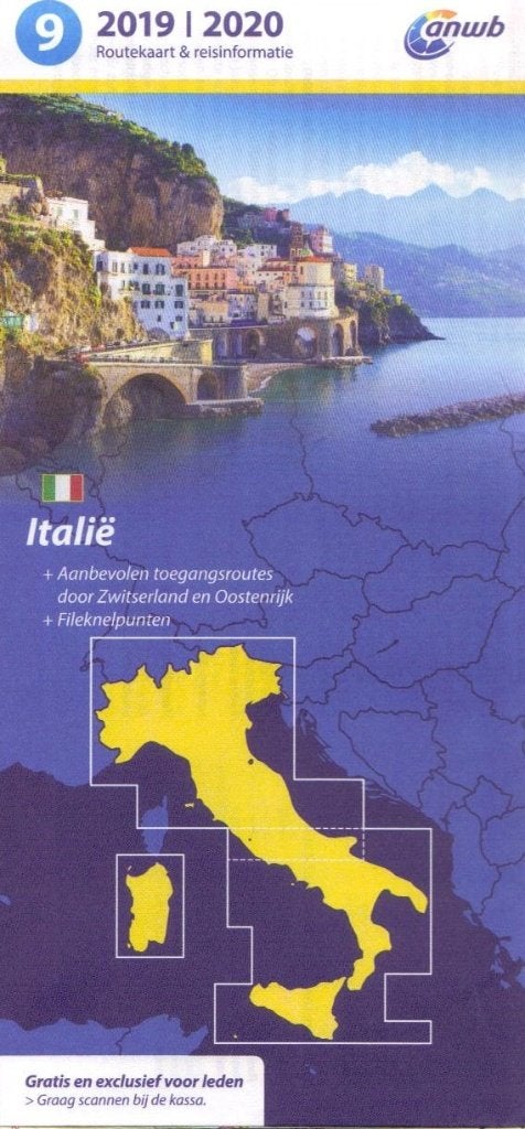 ANWB RouteKaart Italie + San Marino (WegenKaart), ANWB, Verzenden, 2000 tot heden, Nieuw