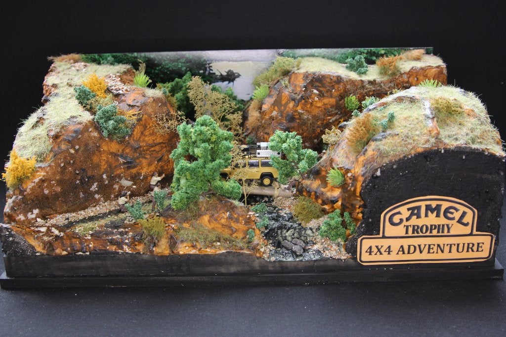 Diorama Camel Trophy 4x4 Adventure 1:64 in vitrine, Info@bennie-gs.nl, Bennie G's, 7241MB, 1:50 of kleiner