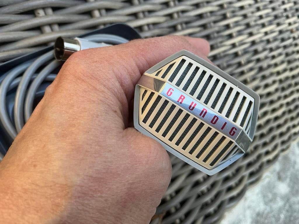 Oude Grundig microfoon, vintage, Ophalen of Verzenden, Gebruikt, Overige typen