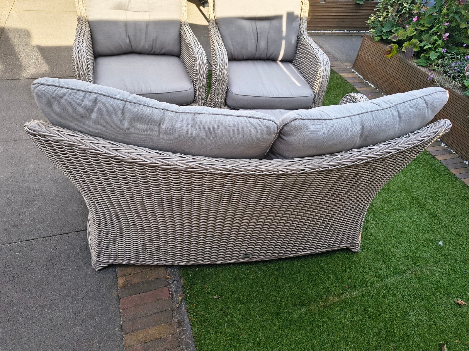 Gebruikte loungeset met nette kussens, Ophalen, 4 zitplaatsen, Gebruikt, Loungeset