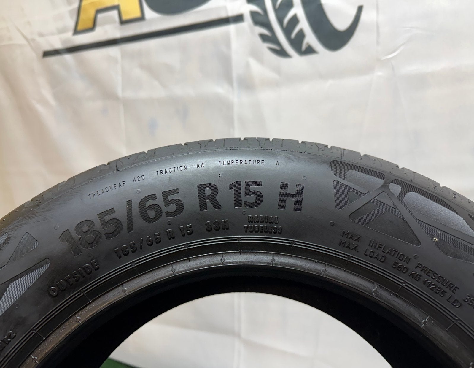 4x 185 65 R15 88H Continental Ecocontact 6 185 65 15 XL, 15 inch, Nieuw, Band(en), Zomerbanden