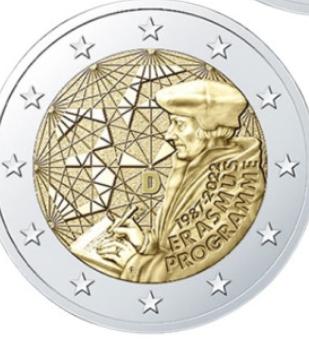 Duitsland 2 euro Erasmus, Postzegels en Munten, Munten | Europa | Euromunten, Ophalen of Verzenden, Duitsland, 2 euro, Losse munt
