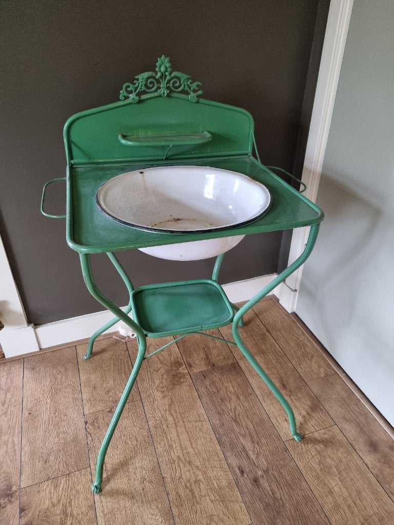 Brocante wastafel, Ophalen